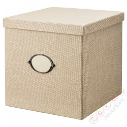 ⭐KVARNVIK⭐Контейнер с крышкой, бежевый, 32x35x32 cm⭐ИКЕА-00459480