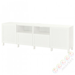 ⭐BESTA⭐Тумба под ТВ с DrzВайами яящики, белый/Hanviken/Stubbarp белый, 240x42x74 cm⭐ИКЕА-09297520