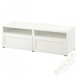 ⭐BESTA⭐Тумба под ТВ с ящики, белый/Ханвикен белый, 120x42x39 cm⭐ИКЕА-89324317