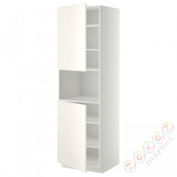 ⭐METOD⭐Ш x В ст микрофон 2Drz/половина, белый/Веддинге белый, 60x60x200 cm⭐ИКЕА-39467808