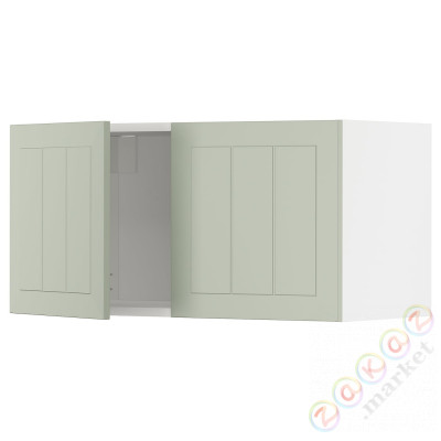 ⭐METOD⭐настенный шкаф/2 дверь, белый/Stensund светло-зеленый, 80x40 cm⭐ИКЕА-19486252
