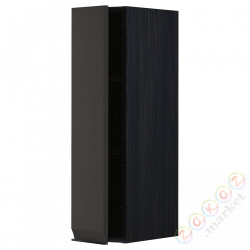 ⭐METOD⭐Навесной шкаф с полками, черный/Upplöv матантрацит, 20x80 cm⭐ИКЕА-59495363