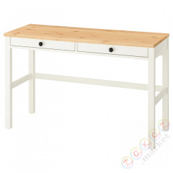 ⭐HEMNES⭐стол письменный с2 ящики, белое пятно/светло-коричневый, 120x47 cm⭐ИКЕА-30534954