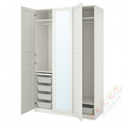 ⭐PAX / TYSSEDAL⭐Комбинация шкафов, белый/зеркало, 150x60x236 cm⭐ИКЕА-29320732