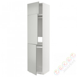 ⭐METOD⭐Ледяной шкаф высокий/замораживание/3Drz, белый/Havstorp светло-серый, 60x60x240 cm⭐ИКЕА-79539224