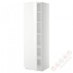 ⭐METOD⭐Высокий шкаф/полки, белый/Рингхульт белый, 60x60x200 cm⭐ИКЕА-09457698