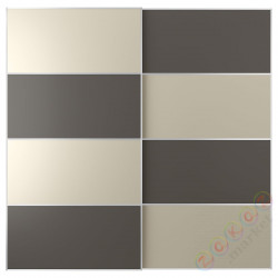 ⭐MEHAMN⭐Drzв и скольжение, 2str темно-серый/серо-бежевый, 200x201 cm⭐ИКЕА-09436267