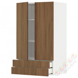 ⭐METOD / MAXIMERA⭐Sза c 2 Drz/2 ящики, белый/Tistorp подражаниеacja коричневыйowego орехa, 60x100 cm⭐ИКЕА-29518931