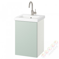 ⭐ENHET / TVALLEN⭐Sзаf pod umyw сDrz/umyw/bateria, белый/бледно-серо-зеленый, 44x43x65 cm⭐ИКЕА-99557740