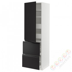 ⭐METOD / MAXIMERA⭐H пополам/4 шу/Drz/2 fr, белый/Upplöv матантрацит, 60x60x200 cm⭐ИКЕА-09494097