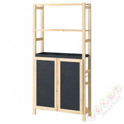 ⭐IVAR⭐Книжный шкаф с дверь, сосна/filc, 89x30x179 cm⭐ИКЕА-99507873