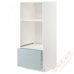 ⭐METOD / MAXIMERA⭐Шестой огромный/микрофон шу, белый/Kallarp jasnoсерый-синий, 60x60x140 cm⭐ИКЕА-59479768