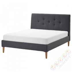 ⭐IDANAS⭐Каркас кровати с обивкой, Gunnared темно-серый, 160x200 cm⭐ИКЕА-20458941