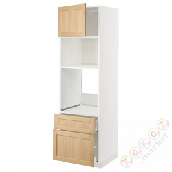⭐METOD / MAXIMERA⭐я шел/микр сDrz/2 шу, белый/Forsbacka дуб, 60x60x200 cm⭐ИКЕА-69509524