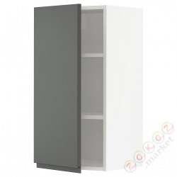 ⭐METOD⭐Навесной шкаф с полками, белый/Voxtorpтемно-серый, 40x80 cm⭐ИКЕА-39462636