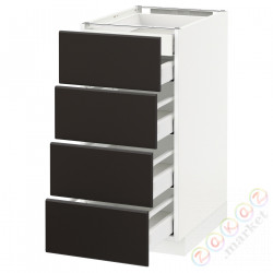 ⭐METOD / MAXIMERA⭐Бывший 4 пт/2n/3śr шу, белый/Кунгсбака антрацит, 40x60 cm⭐ИКЕА-49211906