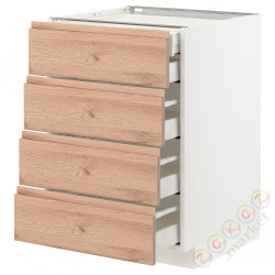 ⭐METOD / MAXIMERA⭐Sза stj 4fr/2n/3śr шу, белый/Voxtorpподражание. дуб, 60x60 cm⭐ИКЕА-99402772