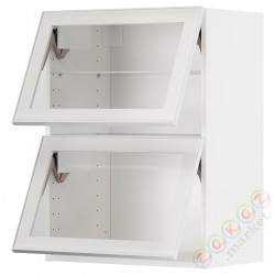 ⭐METOD⭐Уровень тсс 2 стакан Drz, белый/Hejsta белое прозрачное стекло, 60x80 cm⭐ИКЕА-89490590