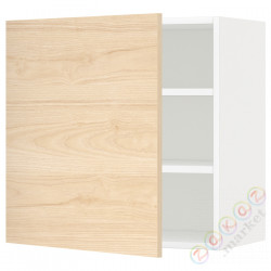 ⭐METOD⭐Навесной шкаф с полками, белый/Askersund яркий узор ясеня, 60x60 cm⭐ИКЕА-09469880