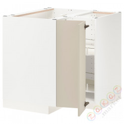 ⭐METOD⭐Тумба угловая с каруселью, белый/Havstorp бежевый, 88x88 cm⭐ИКЕА-29426451