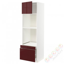 ⭐METOD / MAXIMERA⭐Рано утром/пирог ком доктор/2 шу, белый Kallarp/темно-красно-коричневый блеск, 60x60x200 cm⭐ИКЕА-39460618