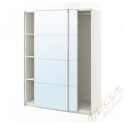 ⭐PAX / AULI⭐Гардероб, белый/зеркало, 150x66x201 cm⭐ИКЕА-99429804