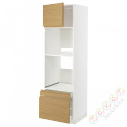 ⭐METOD / MAXIMERA⭐Рано утром/пирог ком доктор/2 шу, белый/Voxtorpподражание. дуб, 60x60x200 cm⭐ИКЕА-49537924