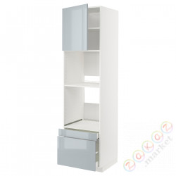 ⭐METOD / MAXIMERA⭐Рано утром/пирог ком доктор/2 шу, белый/Kallarp jasnoсерый-синий, 60x60x220 cm⭐ИКЕА-99479276