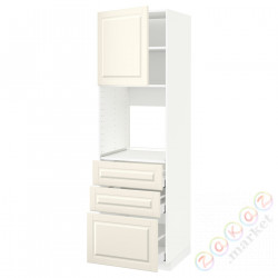 ⭐METOD / MAXIMERA⭐Кабинет высокой температуры/Drz/3 шу, белый/Bodbyn сливочный, 60x60x200 cm⭐ИКЕА-89462865