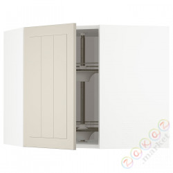 ⭐METOD⭐Шкаф навесной угловой с каруселью, белый/Stensund бежевый, 68x60 cm⭐ИКЕА-19407976