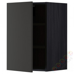 ⭐METOD⭐Навесной шкаф с полками, черный/Nickebo матантрацит, 40x60 cm⭐ИКЕА-89497964