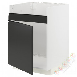 ⭐METOD⭐ХАВСЕН 1-местная тумба под раковину, белый/Upplöv матантрацит, 60x60 cm⭐ИКЕА-29494157