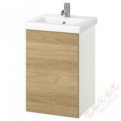 ⭐ENHET / TVALLEN⭐Sзаf pod umyw сDrz/umyw/bateria, белый/подражание. дуб, 44x43x65 cm⭐ИКЕА-99557735