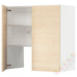 ⭐METOD⭐Шкаф okaнадa сполка/Drzс упражнениями, белый/Askersund яркий узор ясеня, 80x80 cm⭐ИКЕА-29504335