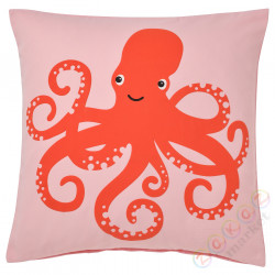 ⭐BLAVINGAD⭐Наволочка, шаблон ośmiornicy/розовый, 50x50 cm⭐ИКЕА-90528375