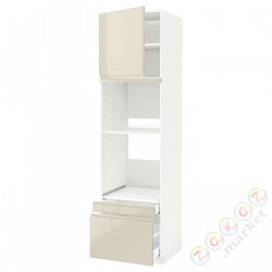 ⭐METOD / MAXIMERA⭐Рано утром/пирог ком доктор/2 шу, белый/Voxtorpглянцевый светло-бежевый, 60x60x220 cm⭐ИКЕА-09464236