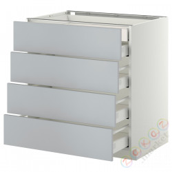 ⭐METOD / MAXIMERA⭐Бывший 4 пт/2n/3śr шу, белый/Veddinge Серый, 80x60 cm⭐ИКЕА-49916359