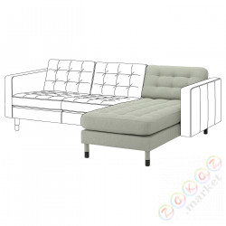 ⭐LANDSKRONA⭐Диван, Дополнительная кровать, Gunnared светло-зеленый/дерево/черный⭐ИКЕА-09444168