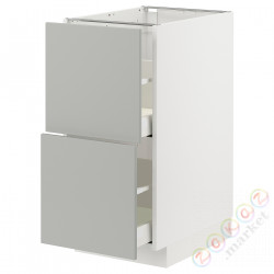 ⭐METOD / MAXIMERA⭐Sсstj 2fr/2в шу, белый/Havstorp светло-серый, 40x60 cm⭐ИКЕА-69538338