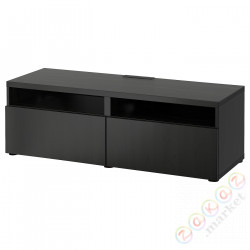 ⭐BESTA⭐Тумба под ТВ с ящики, Черно-коричневый/Лаппвикен черно-коричневый, 120x42x39 cm⭐ИКЕА-49399277