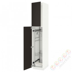 ⭐METOD⭐Высокий шкаф/домашний интерьер, белый/Кунгсбака антрацит, 40x60x220 cm⭐ИКЕА-39463730