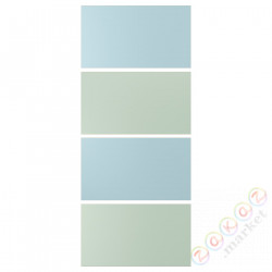 ⭐MEHAMN⭐4 панели для каркаса Drzв и скольжение, светло-синий/светло-зеленый, 100x236 cm⭐ИКЕА-90575574