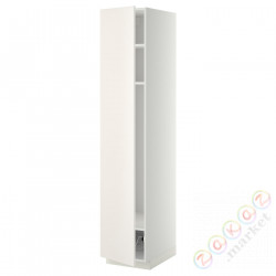 ⭐METOD⭐Высокий шкаф, полки/докторuciany, белый/Веддинге белый, 40x60x200 cm⭐ИКЕА-99464048