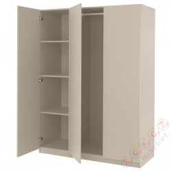 ⭐PAX / FORSAND⭐Комбинация шкафов, серо-бежевый/серо-бежевый, 150x60x201 cm⭐ИКЕА-89562214