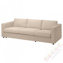 ⭐VIMLE⭐Чехол на диван-кровать3 человек., Халларп бежевый⭐ИКЕА-99399331