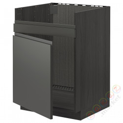 ⭐METOD⭐ХАВСЕН 1-местная тумба под раковину, черный/Voxtorpтемно-серый, 60x60 cm⭐ИКЕА-69456634