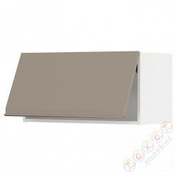 ⭐METOD⭐Навесной шкаф pos, белый/Upplöv матciemnoбежевый, 80x40 cm⭐ИКЕА-89492400