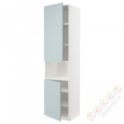 ⭐METOD⭐Ш x В ст микрофон 2Drz/половина, белый/Kallarp jasnoсерый-синий, 60x60x240 cm⭐ИКЕА-99478979