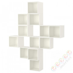 ⭐EKET⭐Комбинация навесных шкафов, белый, 175x35x210 cm⭐ИКЕА-59189033