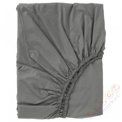 ⭐ULLVIDE⭐Простыня на резинке на резинке, Серый, 140x200 cm⭐ИКЕА-80342721